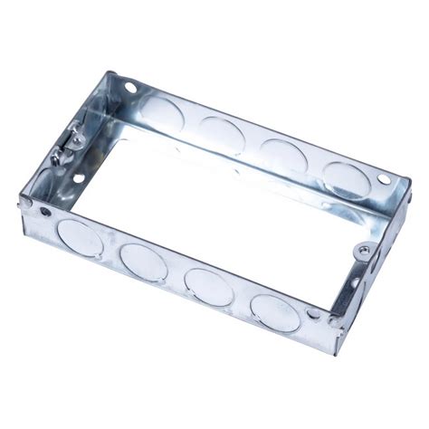 1 gang steel box extension ring|2 gang metal box extender.